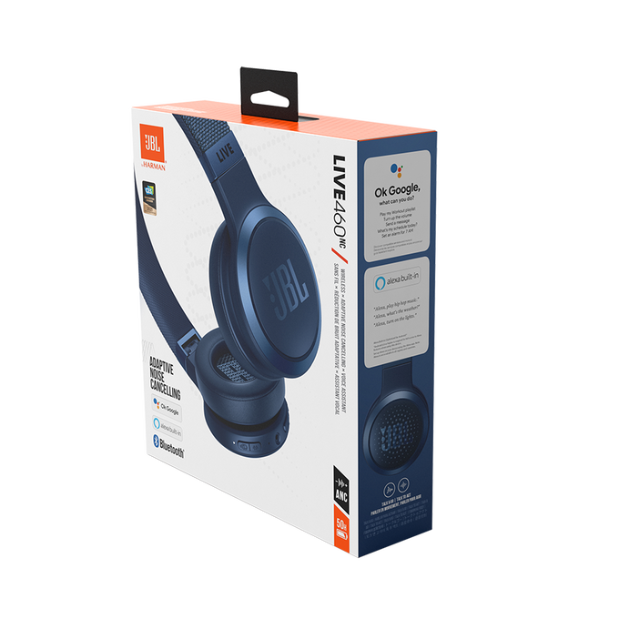 JBL Live 460NC - Blue - Wireless on-ear NC headphones - Detailshot 10 image number null